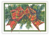 Tartan Green Christmas Card